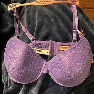 Juicy Couture Purple Lace Bra NWT Size 42D
